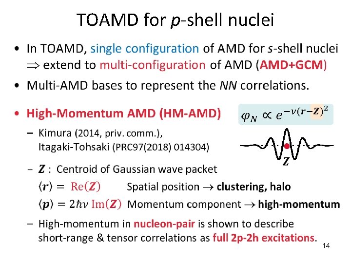 TOAMD for p-shell nuclei • 14 