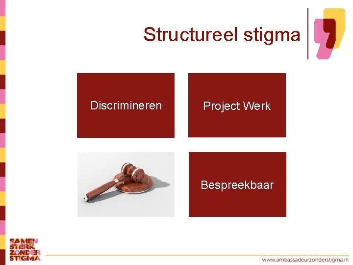 Structureel stigma Discrimineren Project Werk Bespreekbaar 