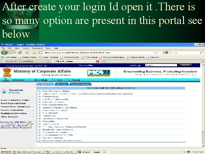 After create your login Id open it. There is so many option are present