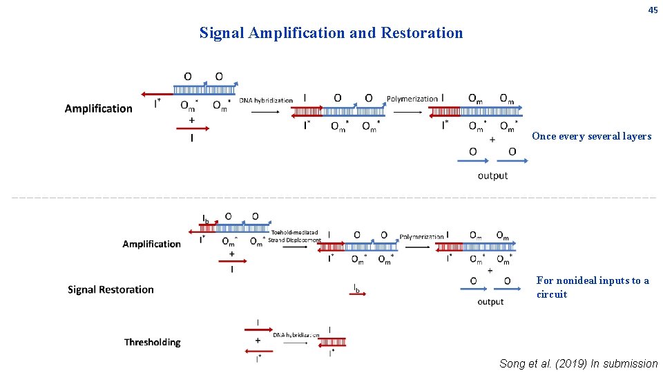 45 Signal Amplification and Restoration Once every several layers For nonideal inputs to a 45 Signal Amplification and Restoration Once every several layers For nonideal inputs to a