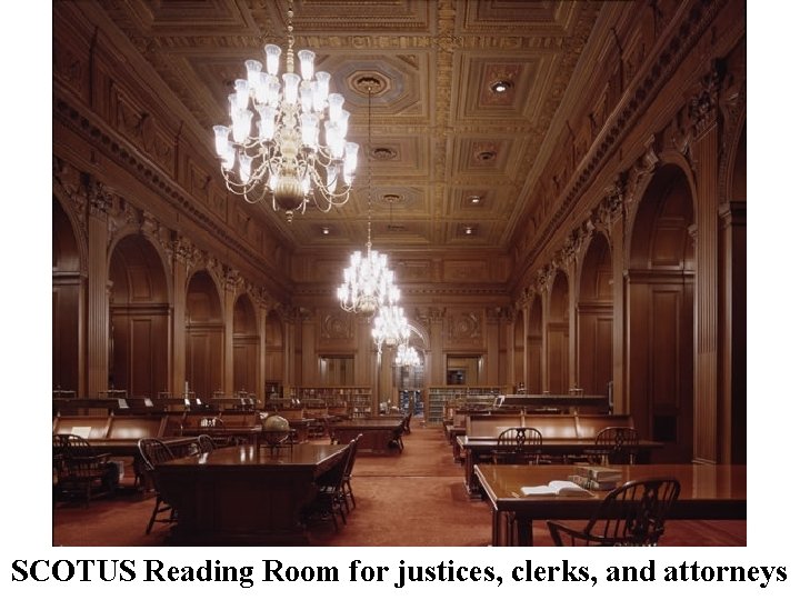 SCOTUS Reading Room for justices, clerks, and attorneys 