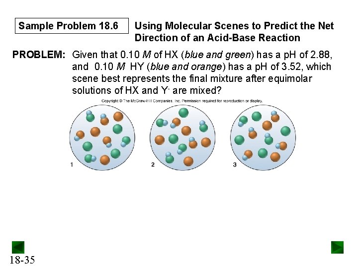 Sample Problem 18. 6 Using Molecular Scenes to Predict the Net Direction of an