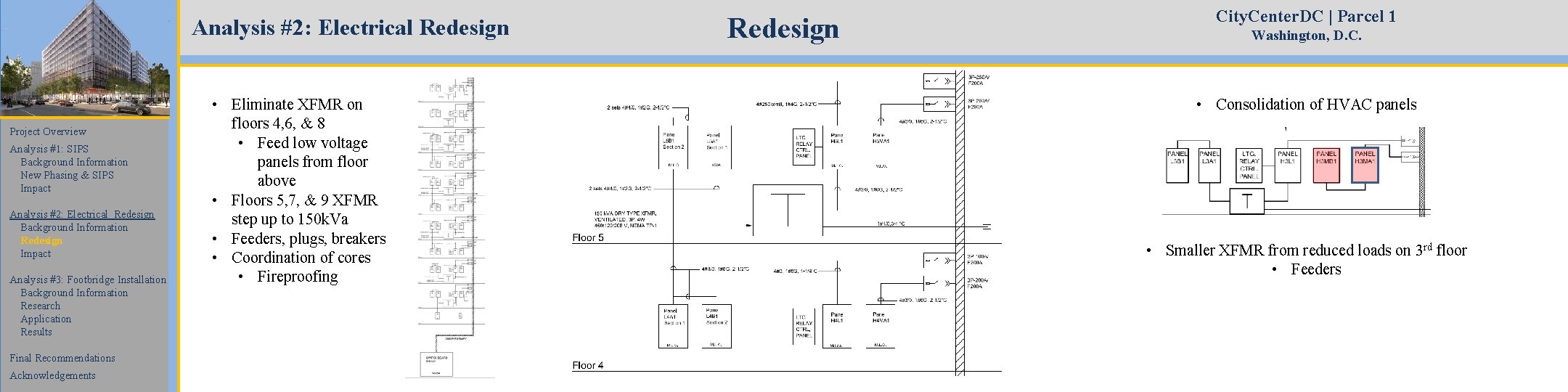 Analysis #2: Electrical Redesign Project Overview Analysis #1: SIPS Background Information New Phasing &