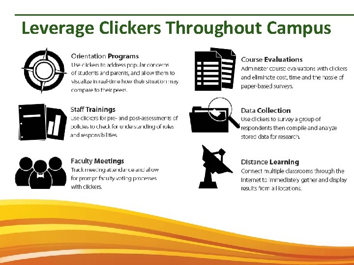 Leverage Clickers Throughout Campus 