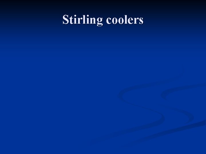 Stirling coolers 