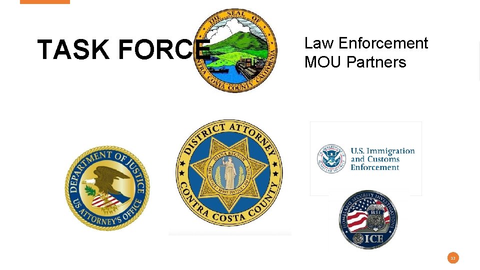 TASK FORCE PARTNER Law Enforcement SMOU Partners 12 