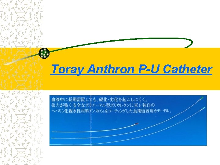 Toray Anthron P-U Catheter 