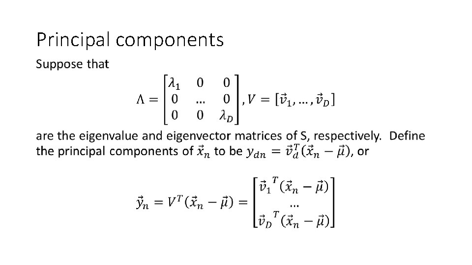 Principal components • 