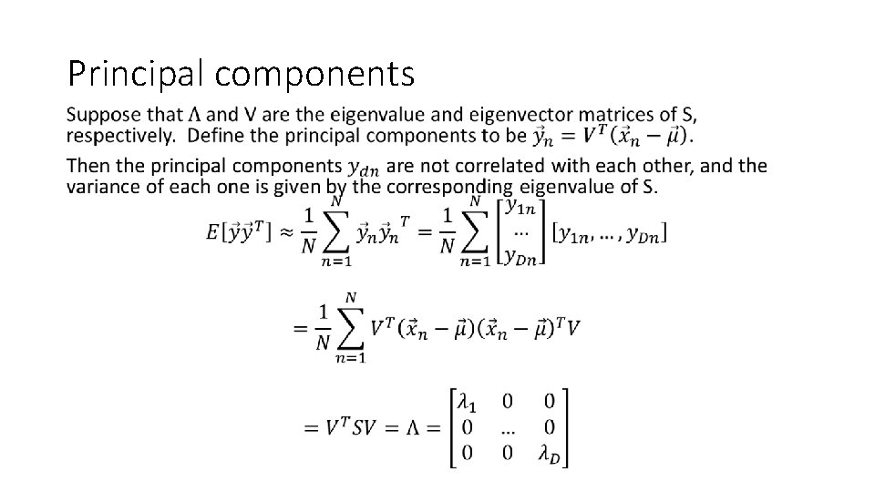Principal components • 