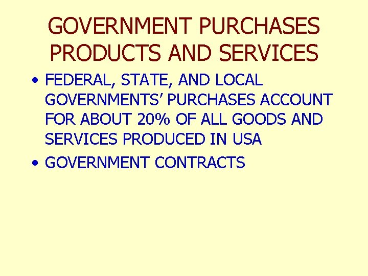 CHAPTER 11 GOVERNMENT IN OUR ECONOMY OUR GOVERNMENTFEDERAL
