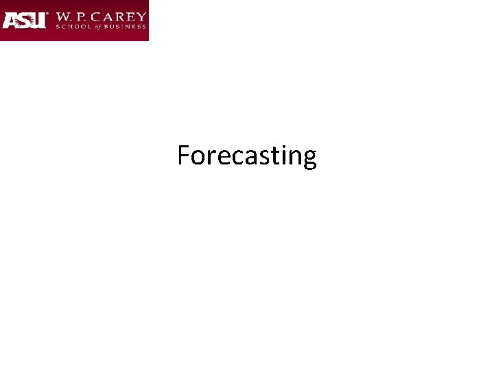 Forecasting 
