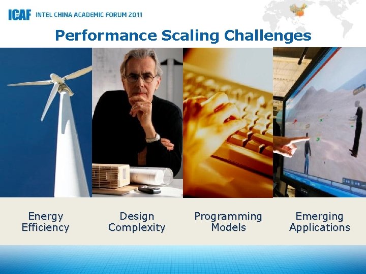 Performance Scaling Challenges Energy Efficiency Design Complexity Programming Models Emerging Applications 