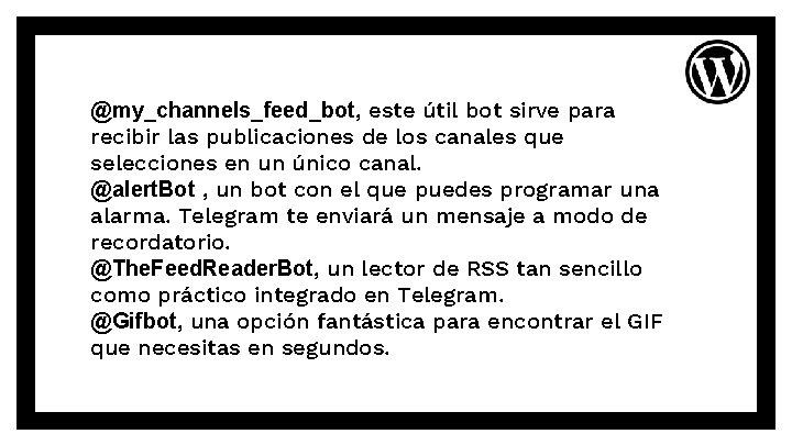 @my_channels_feed_bot, este útil bot sirve para recibir las publicaciones de los canales que selecciones