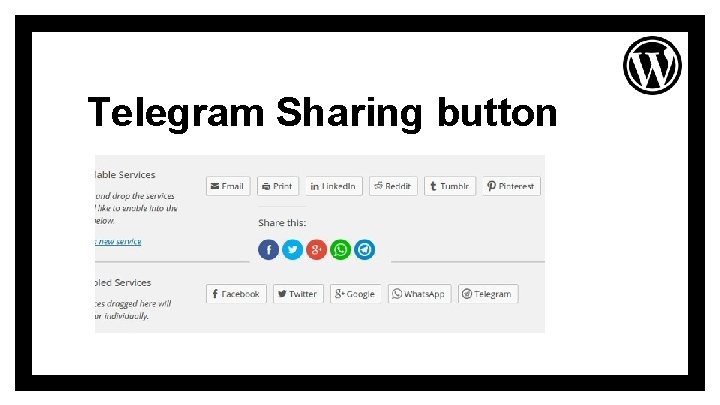 Telegram Sharing button 