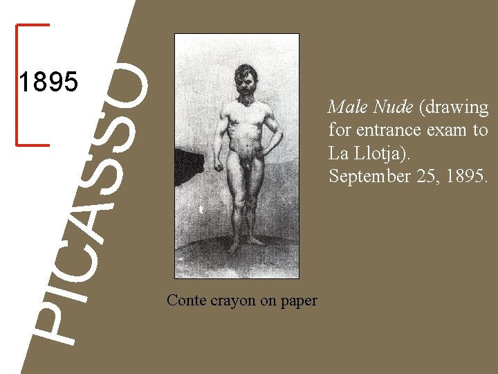 PICA SSO 1895 Male Nude (drawing for entrance exam to La Llotja). September 25,