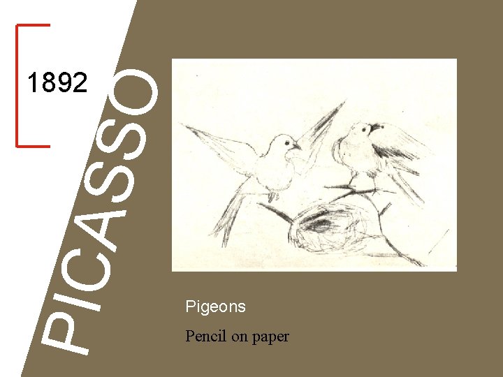 PICA S SO 1892 Pigeons Pencil on paper 