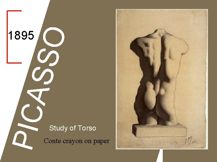 PICA SSO 1895 Study of Torso Conte crayon on paper 