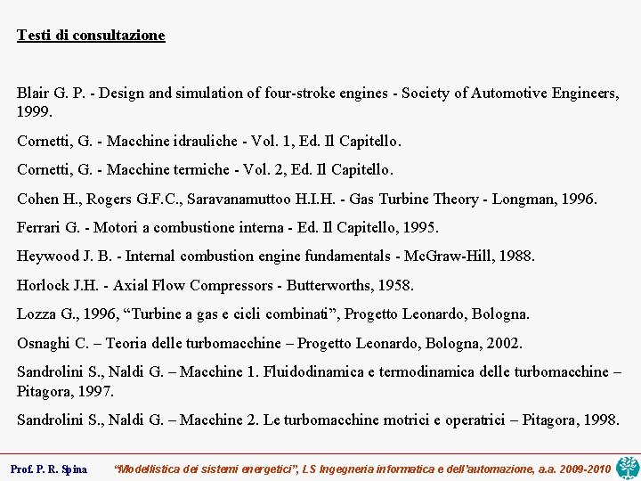 Testi di consultazione Blair G. P. - Design and simulation of four-stroke engines -
