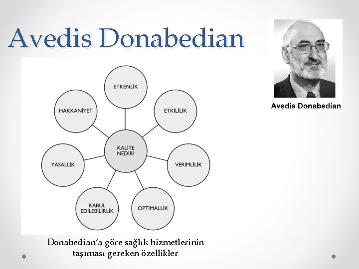 Avedis Donabedian’a göre sağlık hizmetlerinin taşıması gereken özellikler Avedis Donabedian’a göre sağlık hizmetlerinin taşıması gereken özellikler