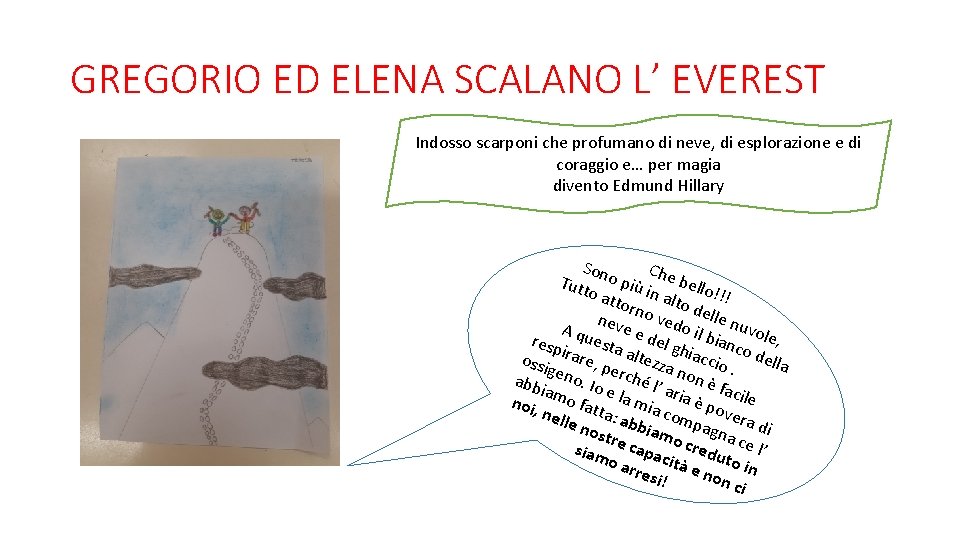 GREGORIO ED ELENA SCALANO L’ EVEREST Indosso scarponi che profumano di neve, di esplorazione