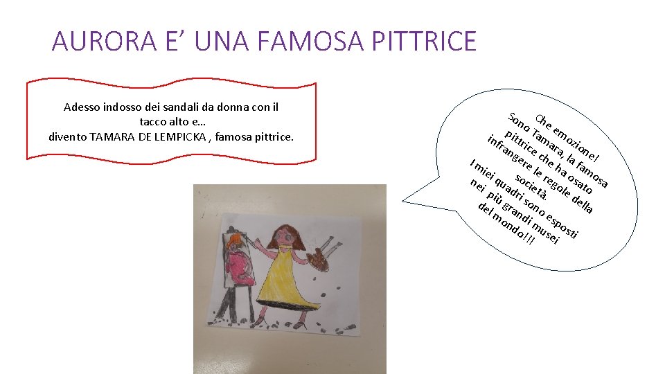 AURORA E’ UNA FAMOSA PITTRICE Adesso indosso dei sandali da donna con il tacco