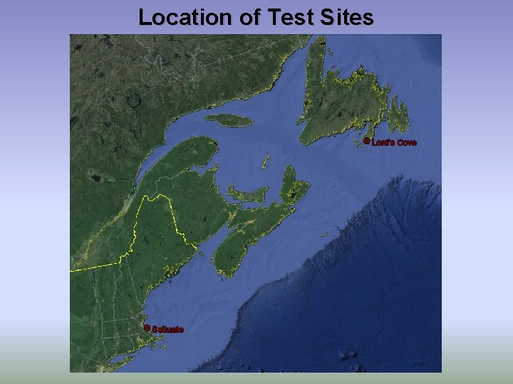 Location of Test Sites 