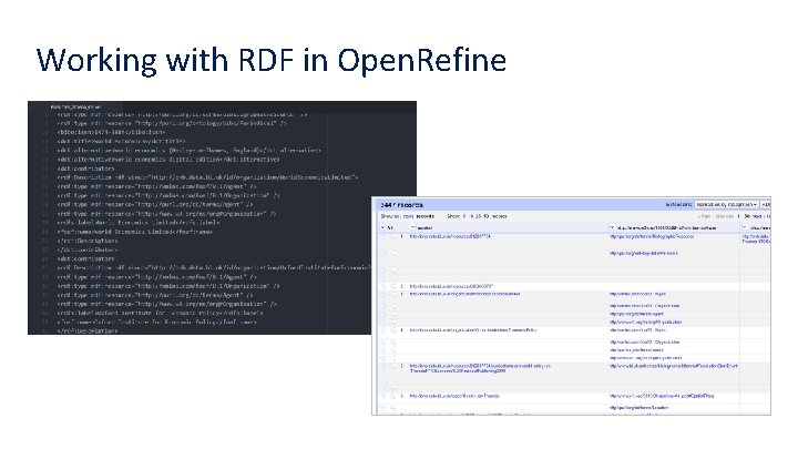 Working with RDF in Open. Refine 