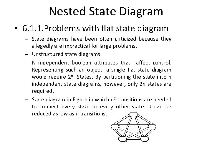 Nested State Diagram • 6. 1. 1. Problems with flat state diagram – State