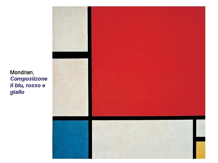 Mondrian, Composiizone il blu, rosso e giallo 