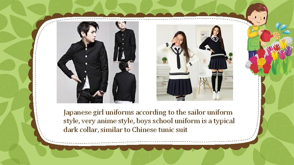 Japanese girl uniforms according to the sailor uniform style, very anime style, boys school