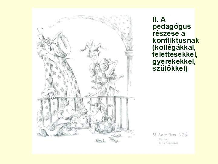 II. A pedagógus részese a konfliktusnak (kollégákkal, felettesekkel, gyerekekkel, szülőkkel) 