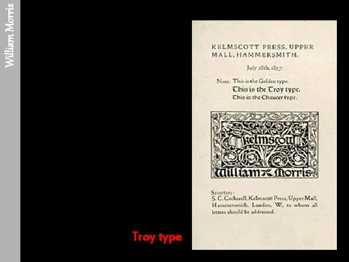 Troy type William Morris 