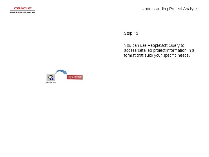 Understanding Project Analysis Step 15 You can use People. Soft Query to access detailed