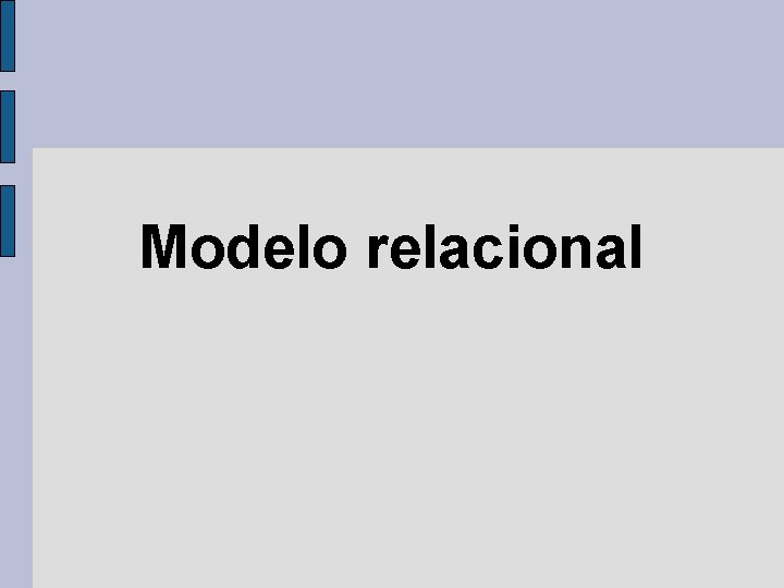 Modelo relacional 
