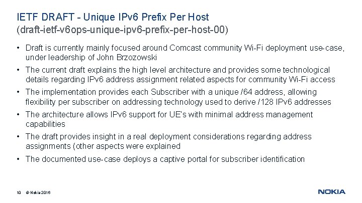 IETF DRAFT - Unique IPv 6 Prefix Per Host (draft-ietf-v 6 ops-unique-ipv 6 -prefix-per-host-00)