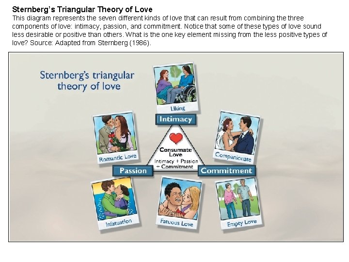 Sternberg’s Triangular Theory of Love This diagram represents the seven different kinds of love