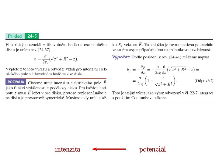 intenzita potenciál 