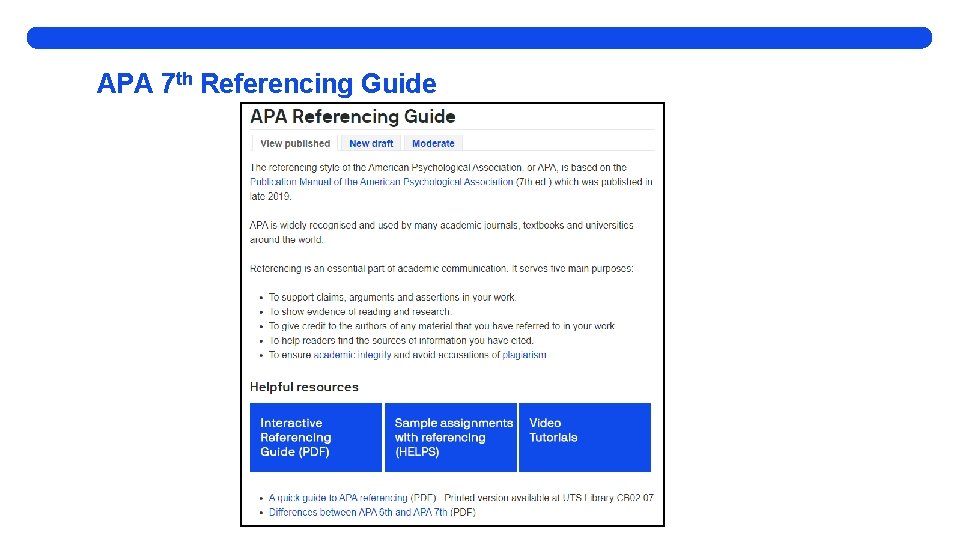 APA 7 th Referencing Guide 