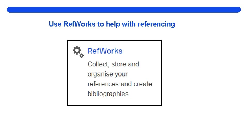 Use Ref. Works to help with referencing 