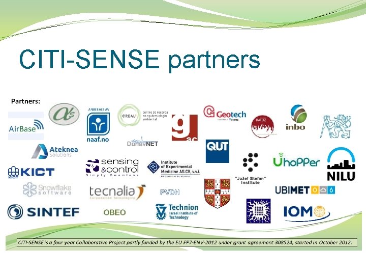 CITI-SENSE partners 