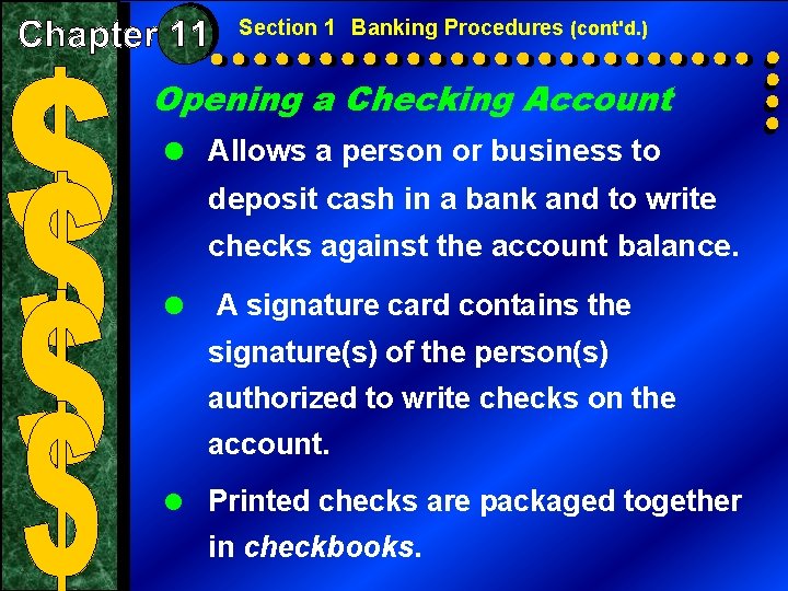 Cash Control and Banking Activities Making Accounting Relevant