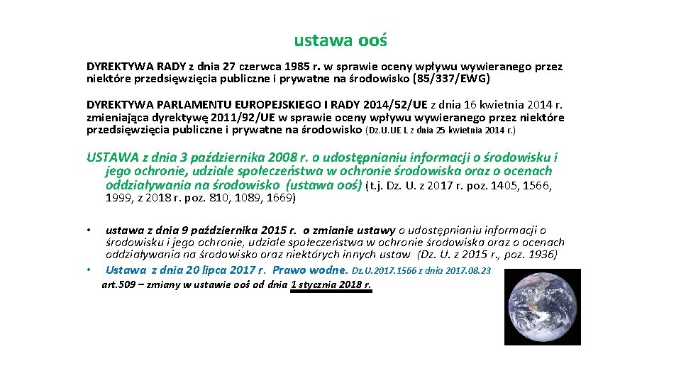  ustawa ooś DYREKTYWA RADY z dnia 27 czerwca 1985 r. w sprawie oceny