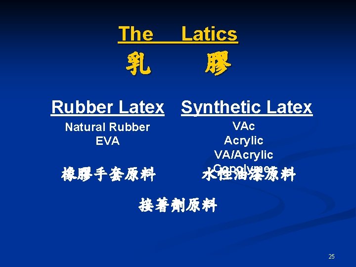 The 乳 Latics 膠 Rubber Latex Synthetic Latex Natural Rubber EVA 橡膠手套原料 VAc Acrylic