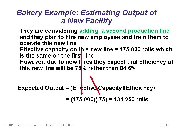 Bakery Example: Estimating Output of a New Facility They are considering adding a second Bakery Example: Estimating Output of a New Facility They are considering adding a second