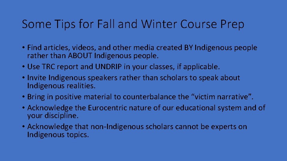 Some Tips for Fall and Winter Course Prep • Find articles, videos, and other