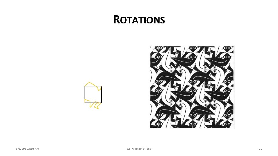 ROTATIONS 3/6/2021 3: 10 AM 12– 7: Tessellations 21 