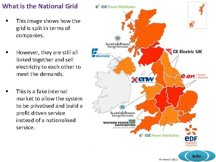 What is the National Grid § This image shows how the grid is split