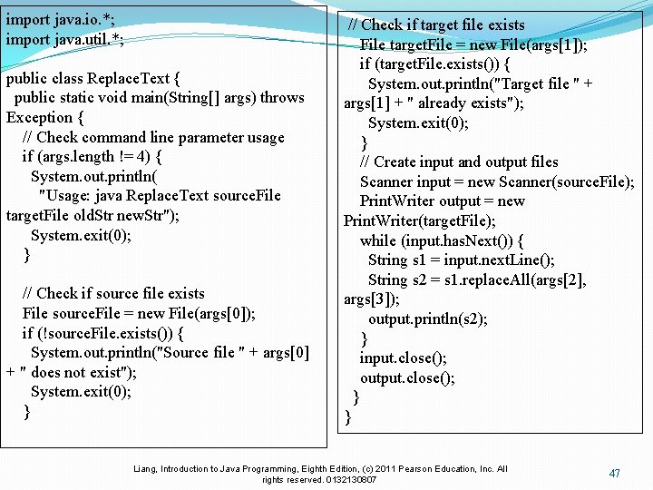 import java. io. *; import java. util. *; public class Replace. Text { public
