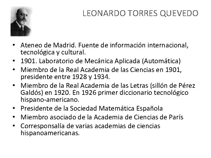 LEONARDO TORRES QUEVEDO • Ateneo de Madrid. Fuente de información internacional, tecnológica y cultural.