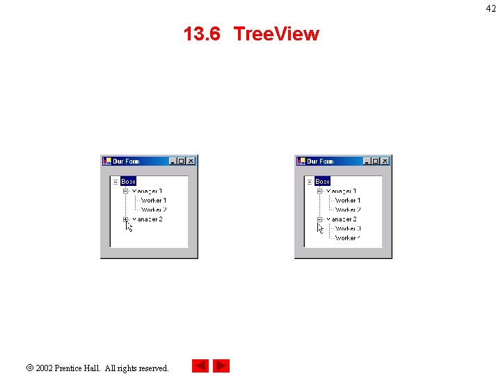 42 13. 6 Tree. View 2002 Prentice Hall. All rights reserved. 